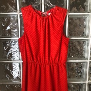 Tomato Red Sleeveless Dress